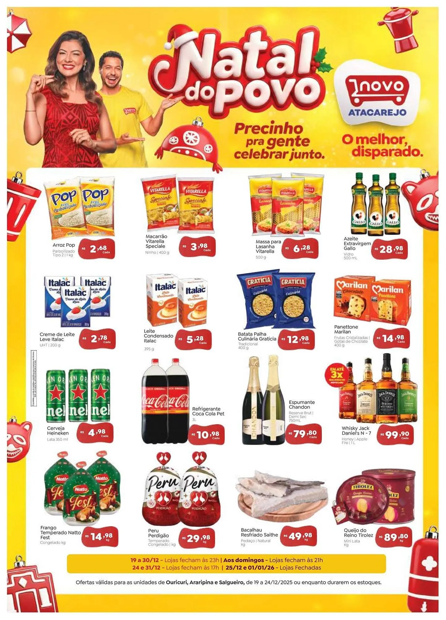 Encarte de Folheto Novo Atacarejo 19 de dezembro até 24 de dezembro 2025 - Pagina 1