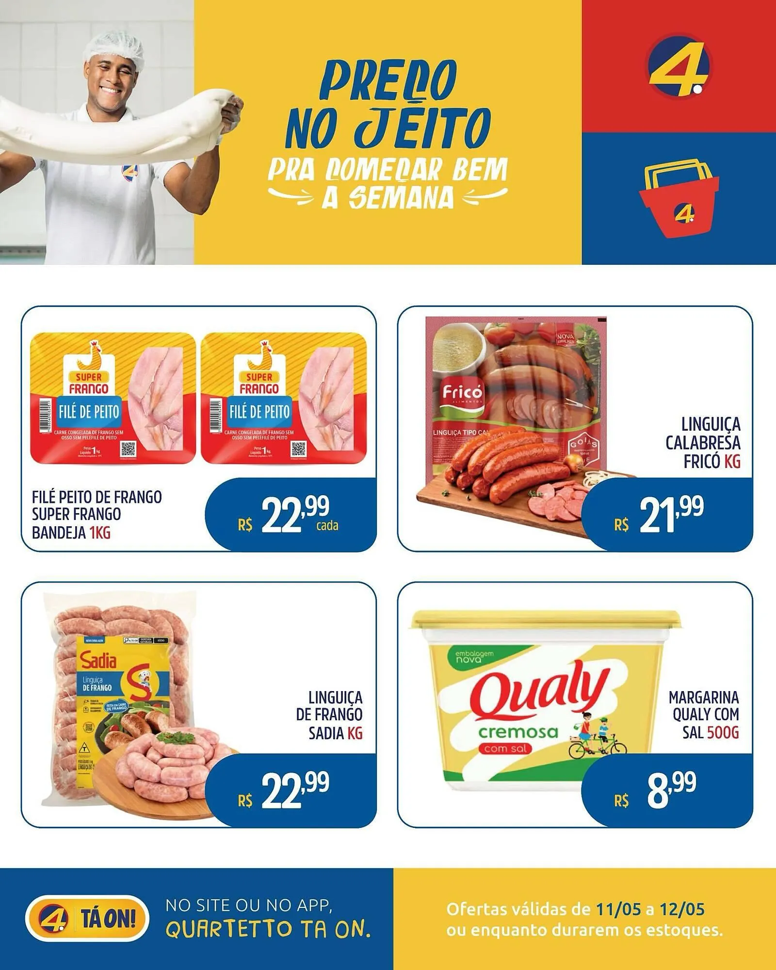 Encarte de Catálogo Quartetto Supermercados 11 de maio até 12 de maio 2026 - Pagina 1