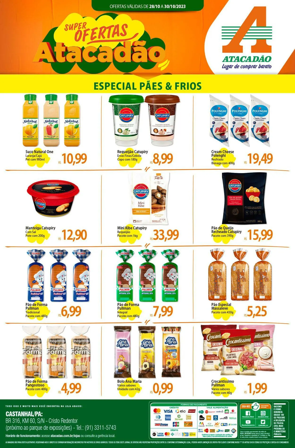 Encarte de Atacadão - PA - Castanhal 28 de outubro até 30 de outubro 2023 - Pagina 1