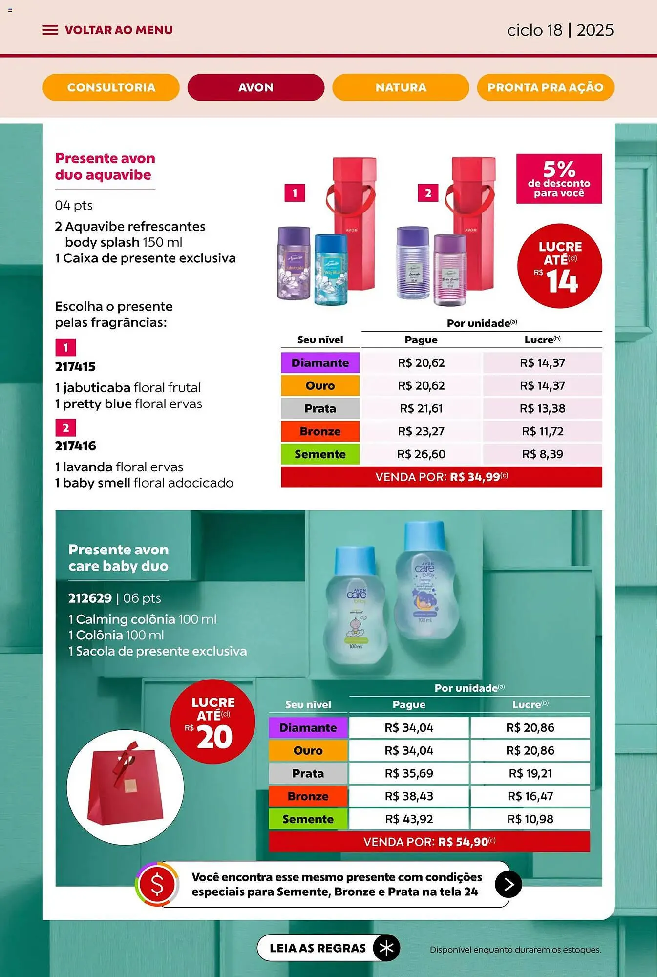 Encarte de Catálogo Avon 29 de outubro até 30 de novembro 2025 - Pagina 19