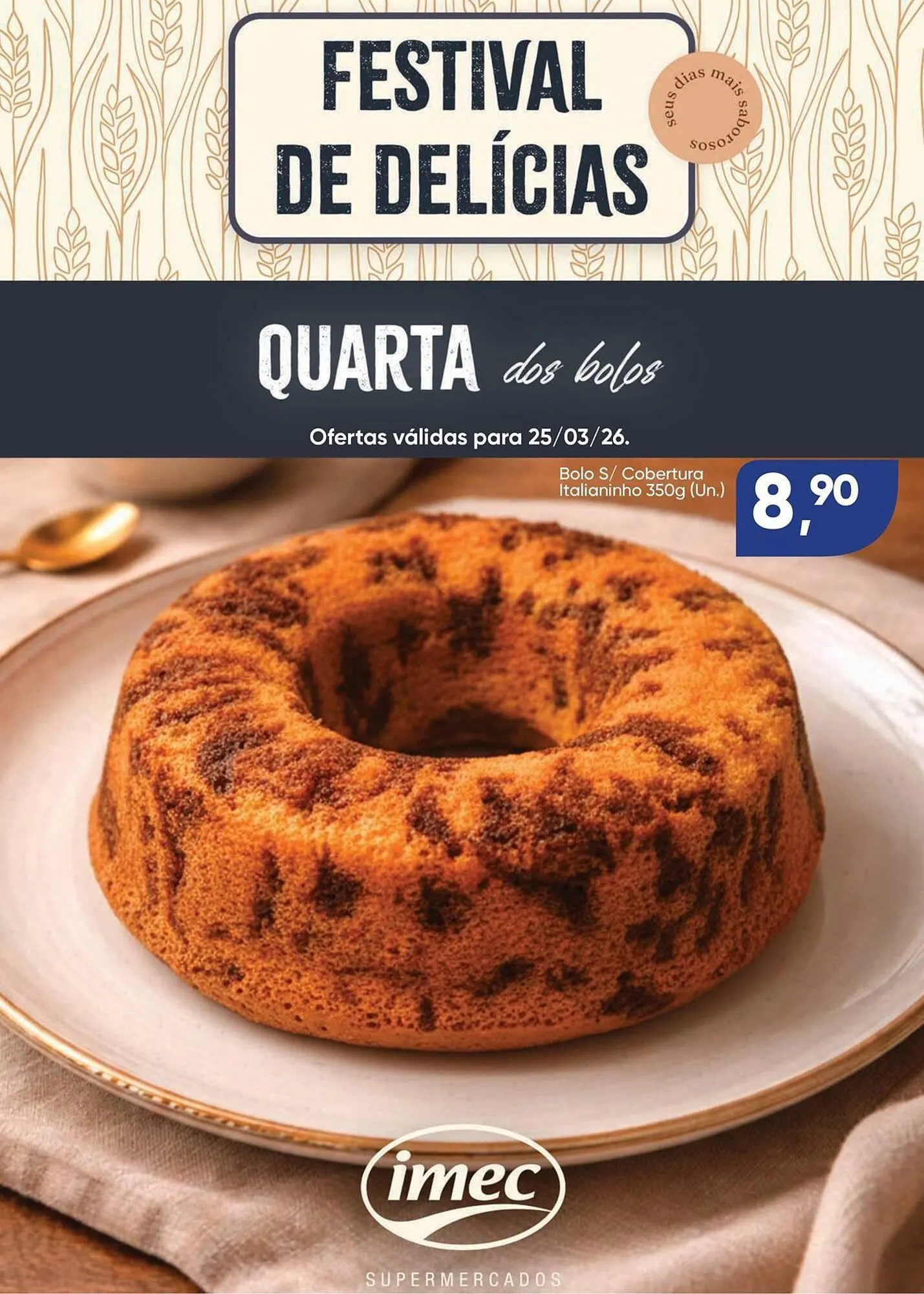 Encarte de Catálogo Imec Supermercados 25 de março até 25 de março 2026 - Pagina 1
