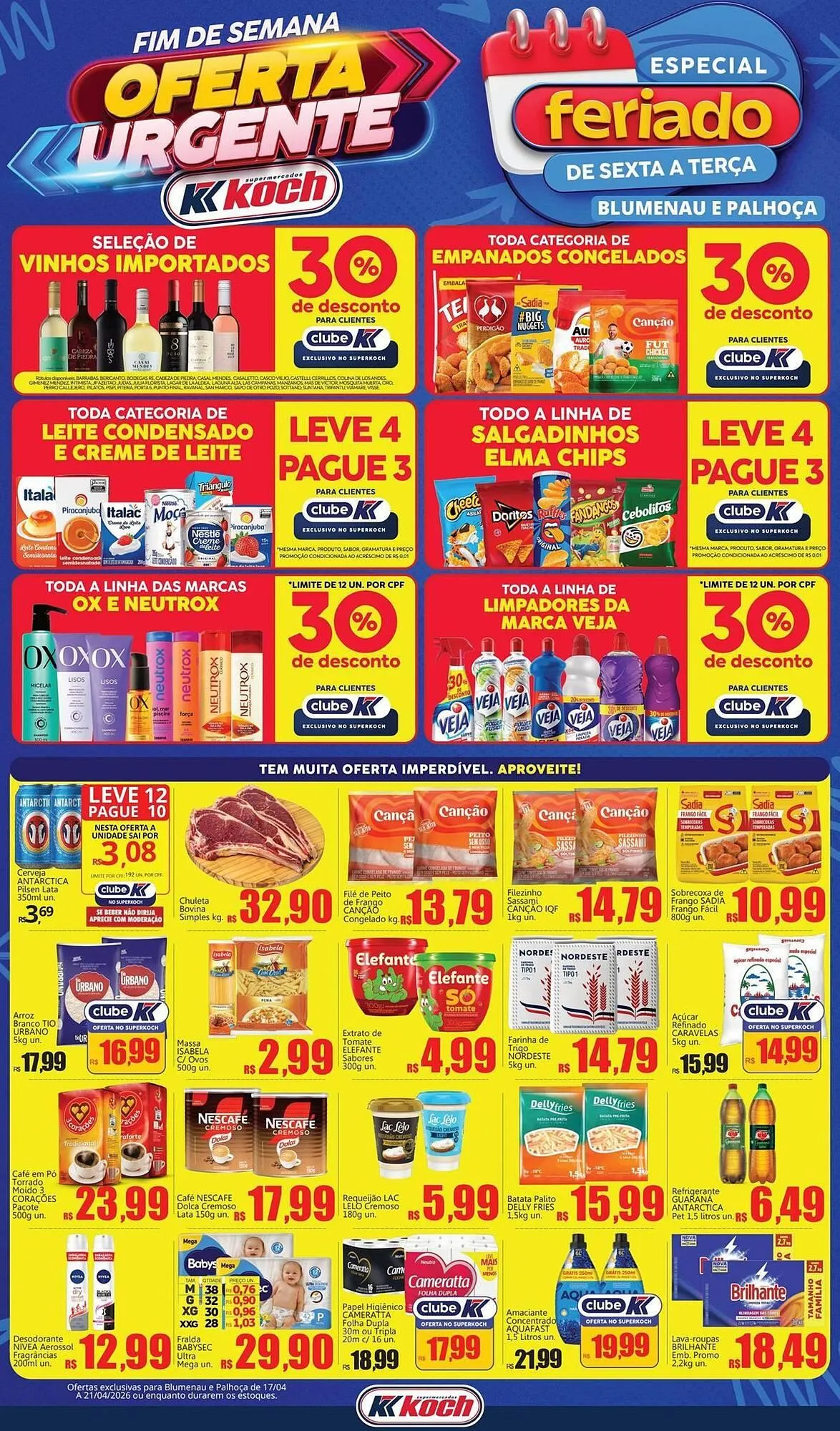 Encarte de Catálogo Supermercados Koch 17 de abril até 20 de abril 2026 - Pagina 1