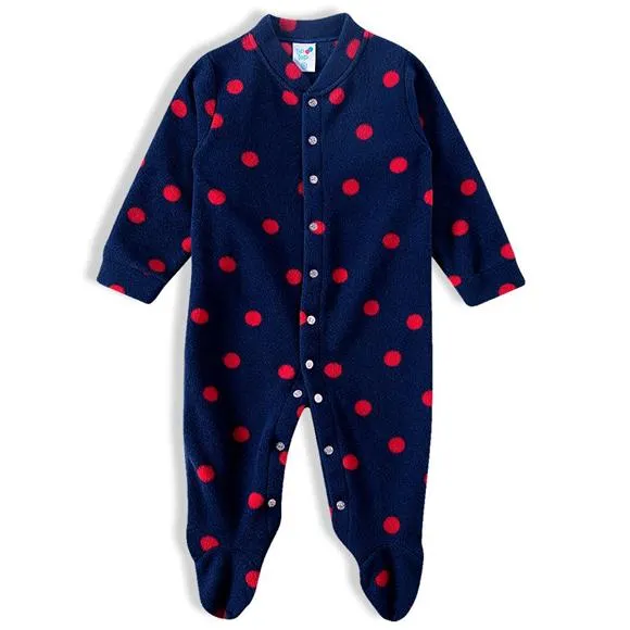 pijama macacão soft bebê estampa bolinhas tip top