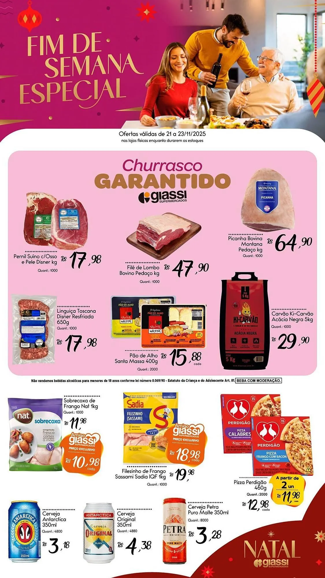 Encarte de Encarte Giassi Supermercados 21 de novembro até 23 de novembro 2025 - Pagina 1