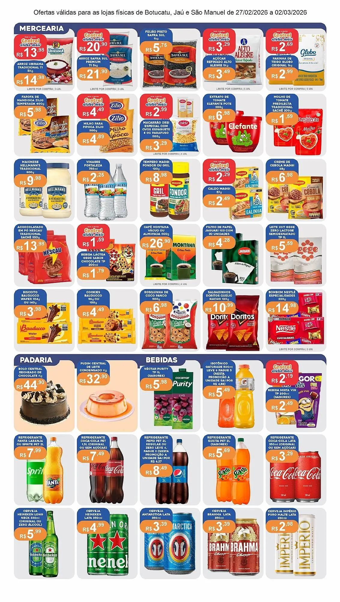 Encarte de Catálogo Central Supermercados 27 de fevereiro até 2 de março 2026 - Pagina 3