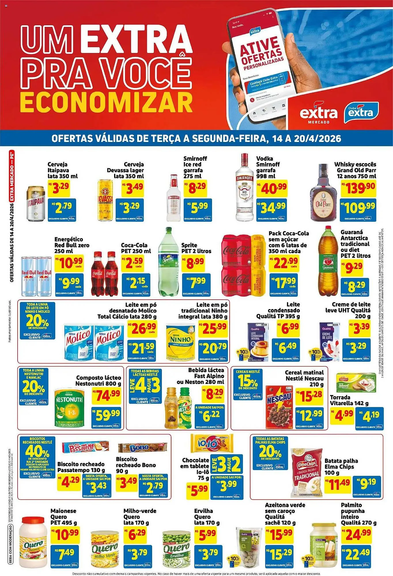 Encarte de Encarte Mercado Extra 14 de abril até 20 de abril 2026 - Pagina 1
