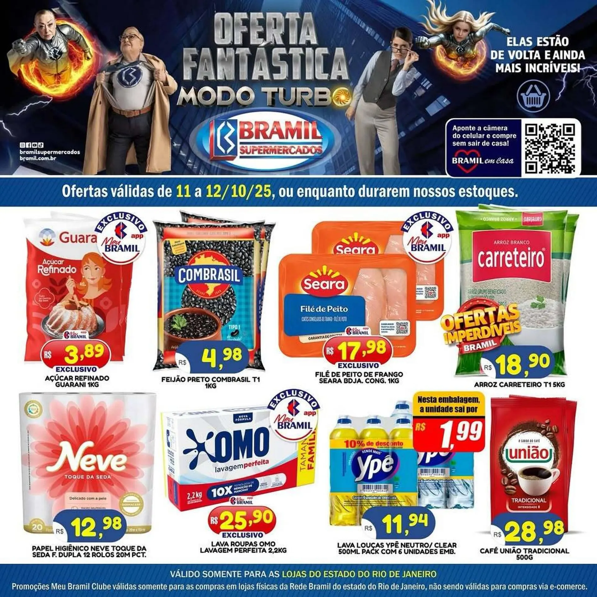 Encarte de Encarte Bramil Supermercados 11 de outubro até 12 de outubro 2025 - Pagina 1
