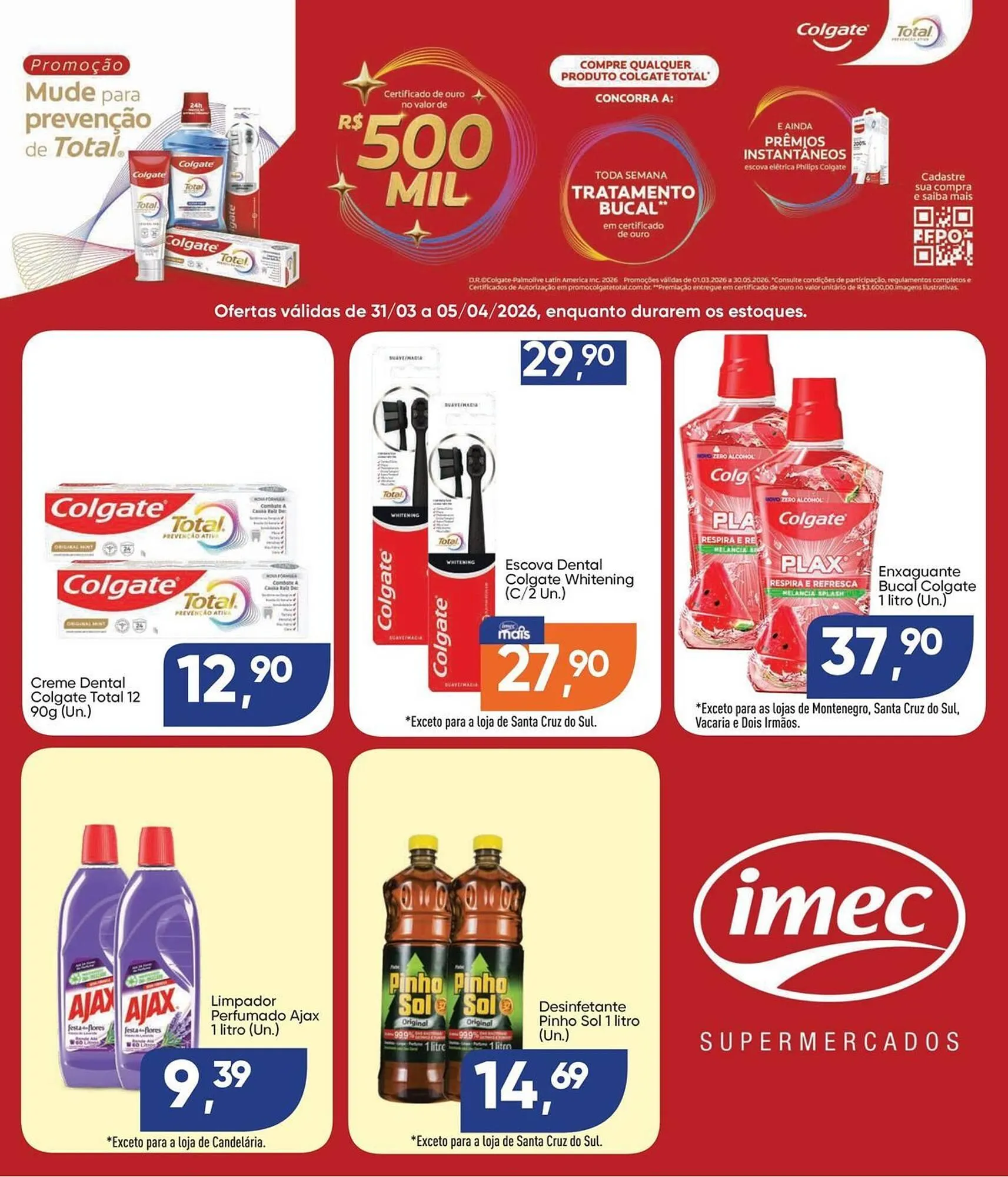 Encarte de Catálogo Imec Supermercados 31 de março até 5 de abril 2026 - Pagina 1