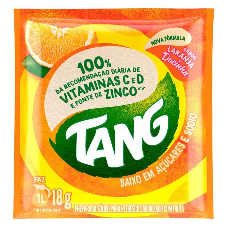Refresco em Pó Tang Laranja Docinha 18g