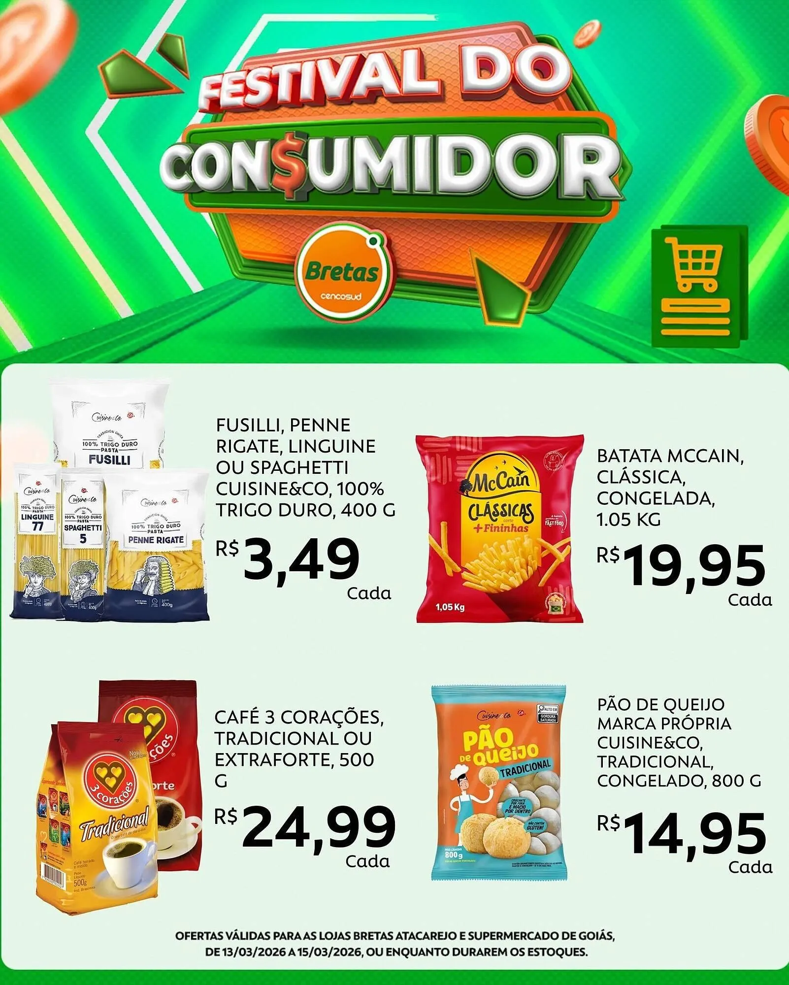 Encarte de Catálogo Supermercados Bretas 13 de março até 15 de março 2026 - Pagina 1