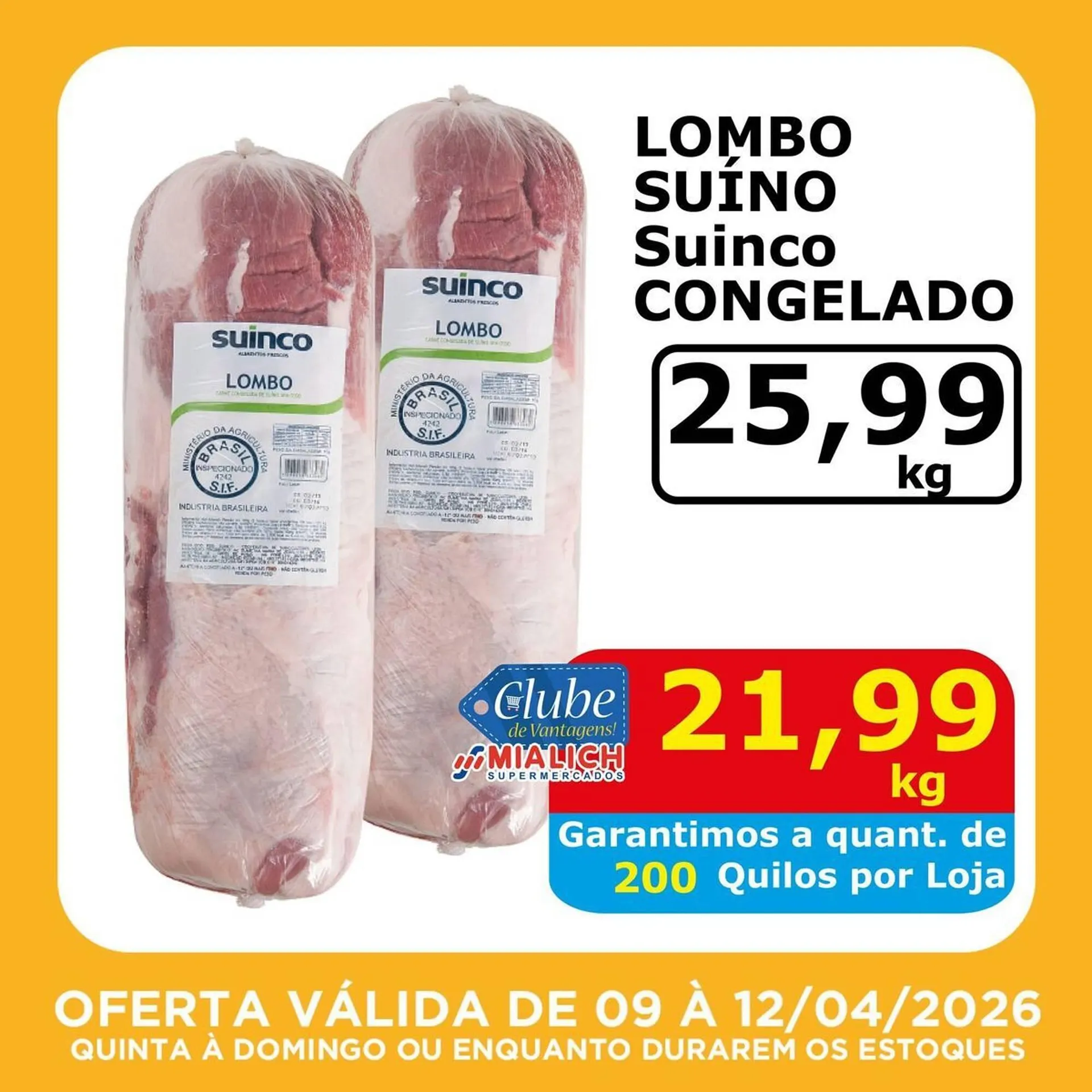 Encarte de Catálogo Mialich Supermercados 9 de abril até 12 de abril 2026 - Pagina 1