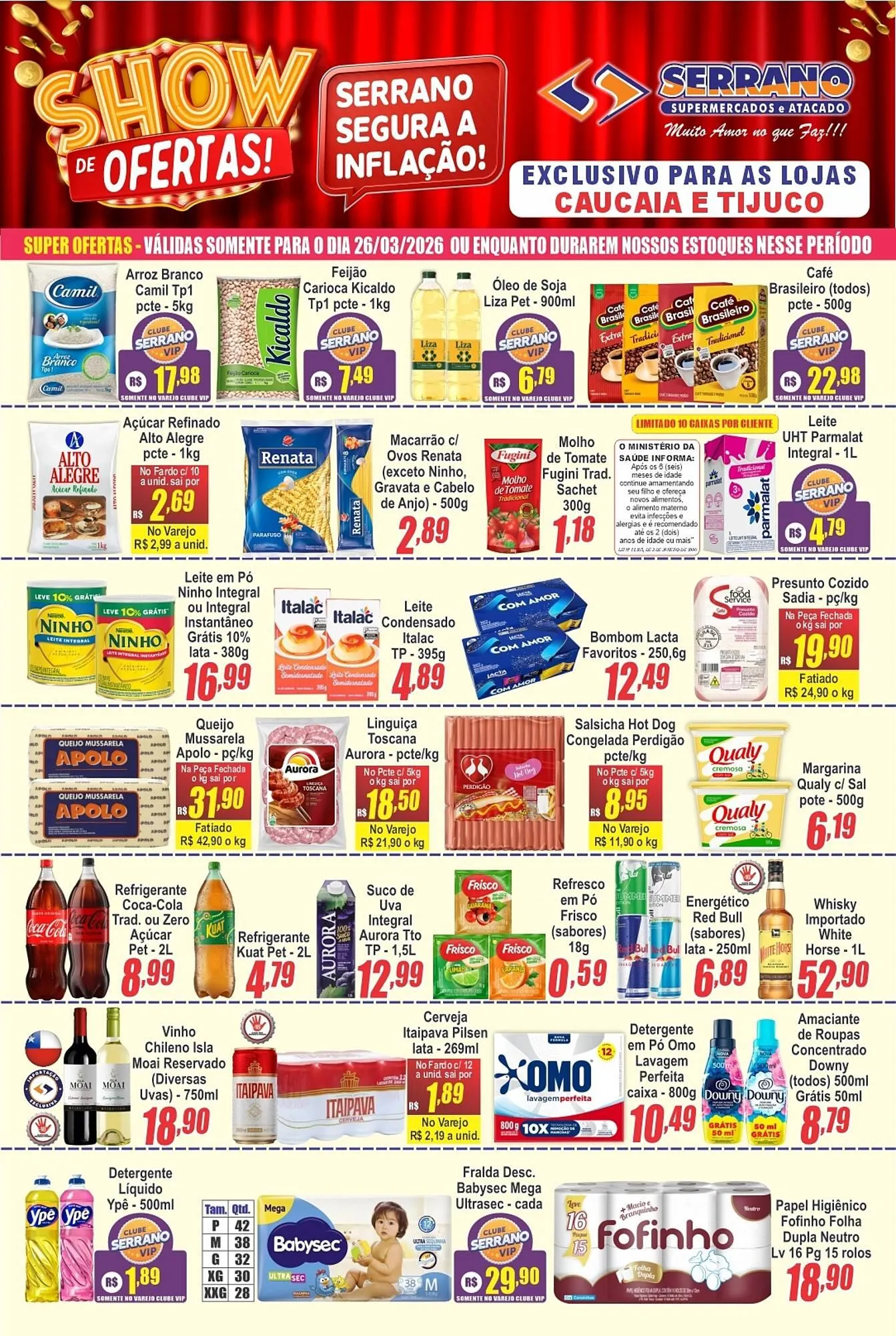Encarte de Catálogo Serrano Supermercado 24 de março até 26 de março 2026 - Pagina 1