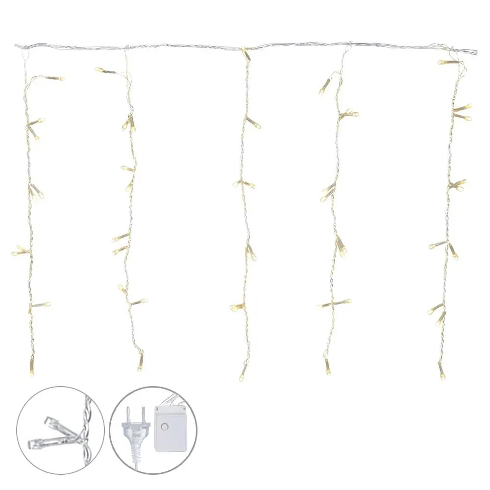 Pisca Led Cortina Fo PVC 220 Branco - Dea Natal