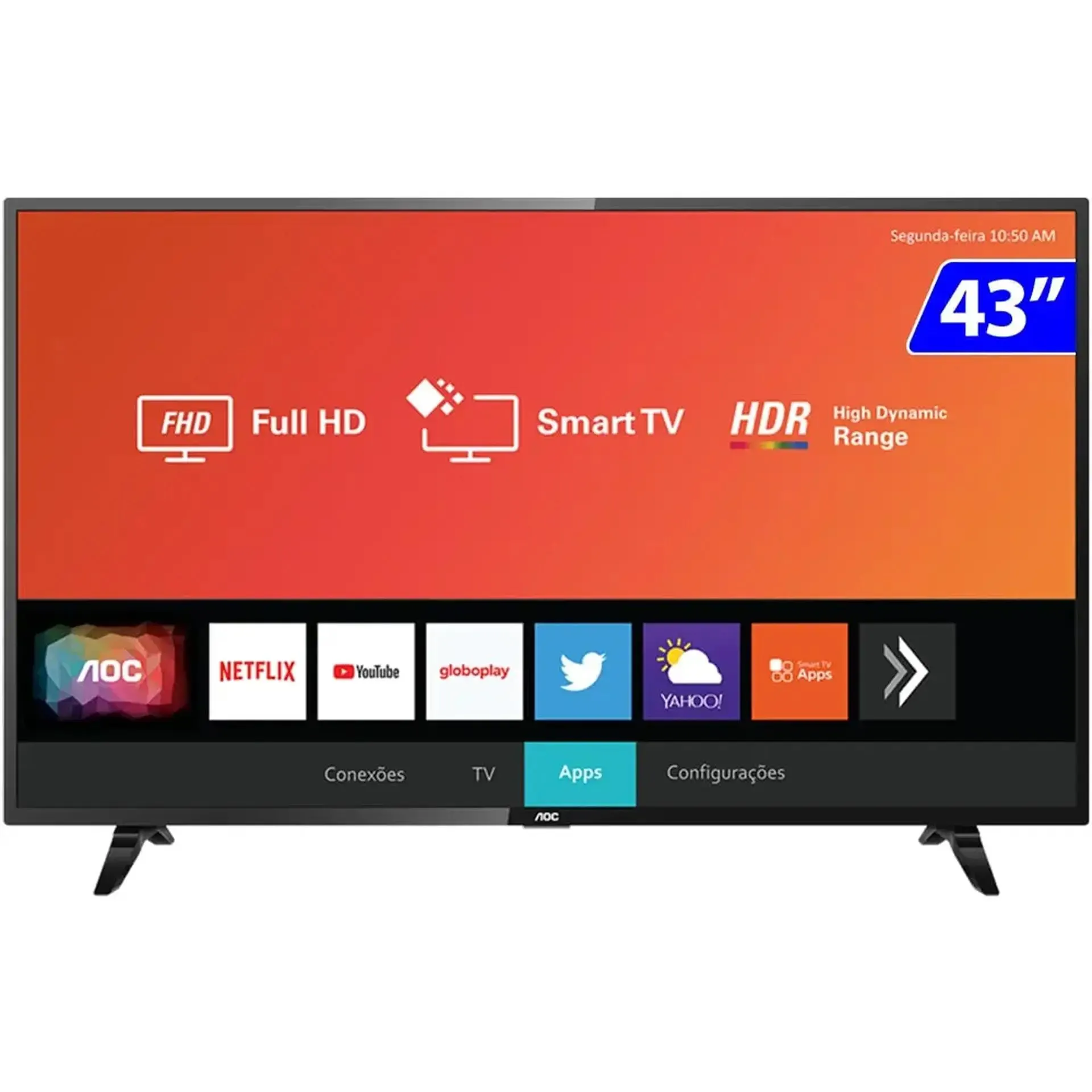 Smart TV AOC LED 43" Full HD Wi-Fi HDR 43S5295