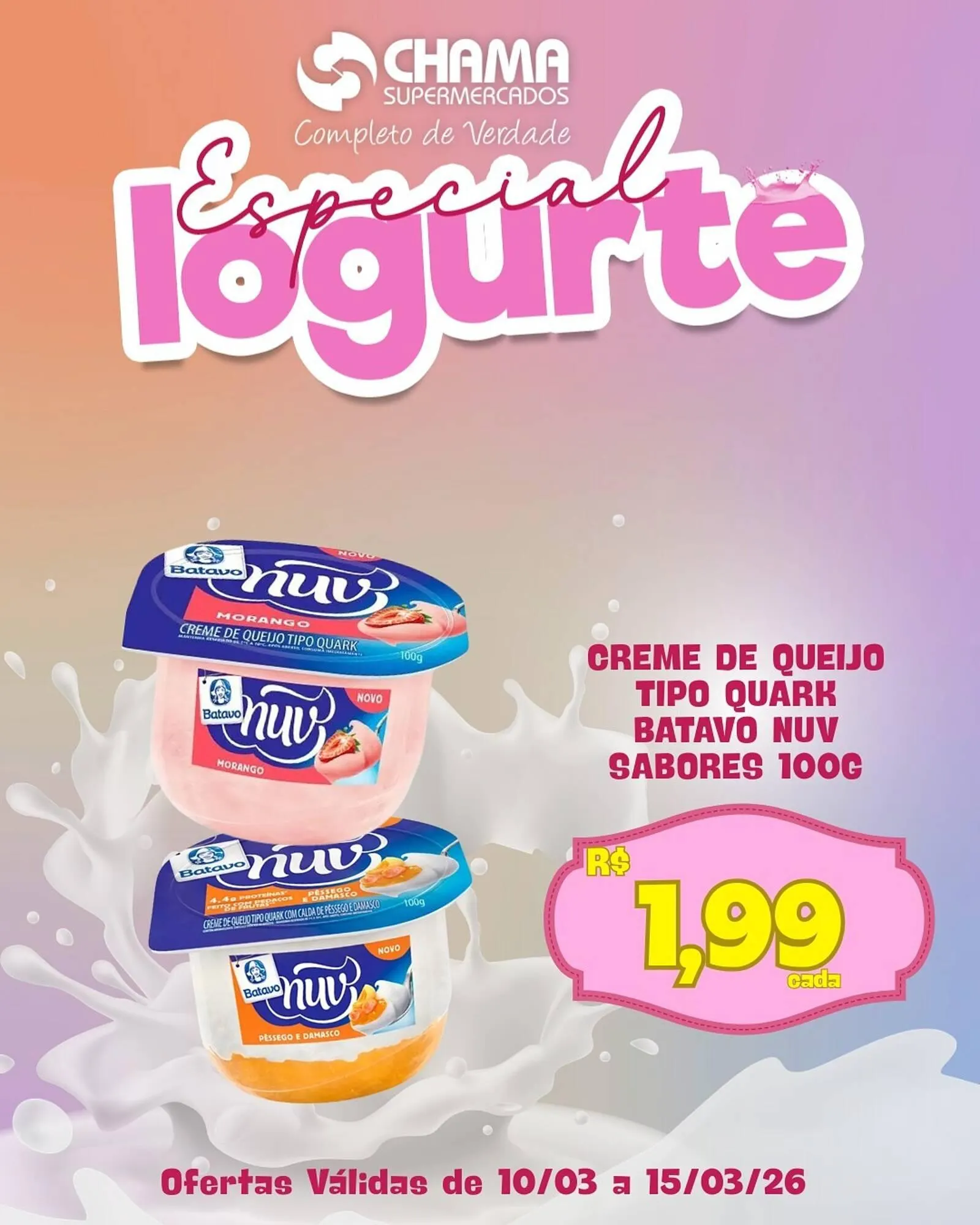 Encarte de Catálogo Chama Supermercados 11 de março até 15 de março 2026 - Pagina 1