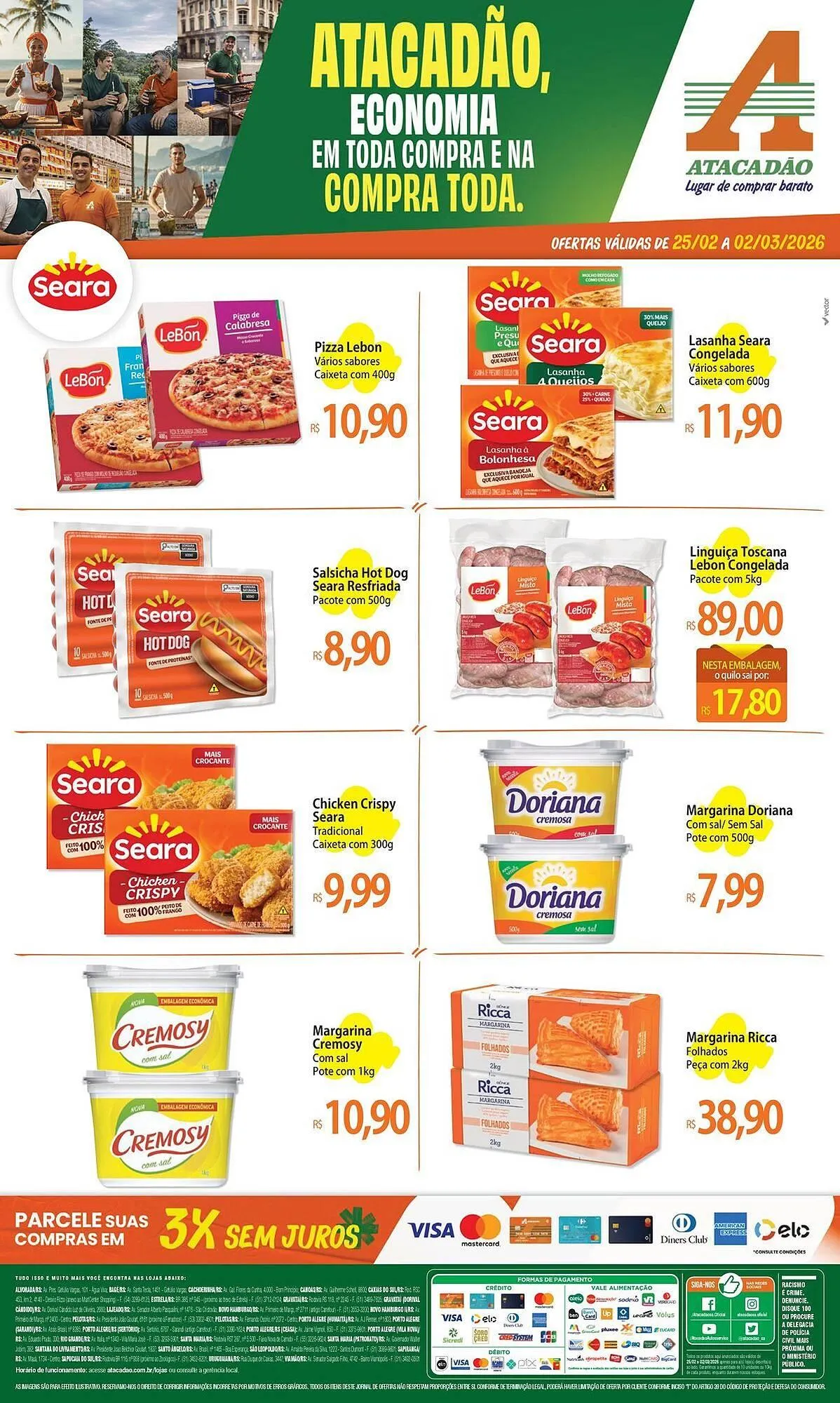 Encarte de Folheto Atacadão 25 de fevereiro até 2 de março 2026 - Pagina 1