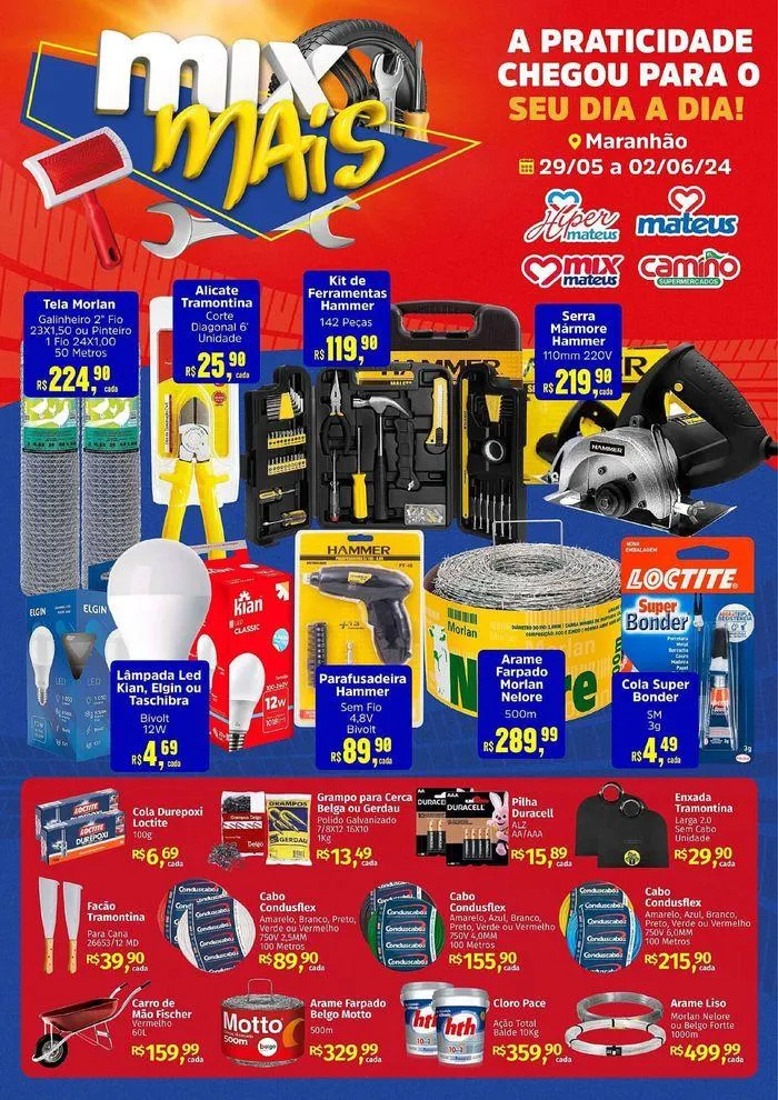 Encarte de Mix Mais Supermercados Mateus 29 de maio até 2 de junho 2024 - Pagina 1