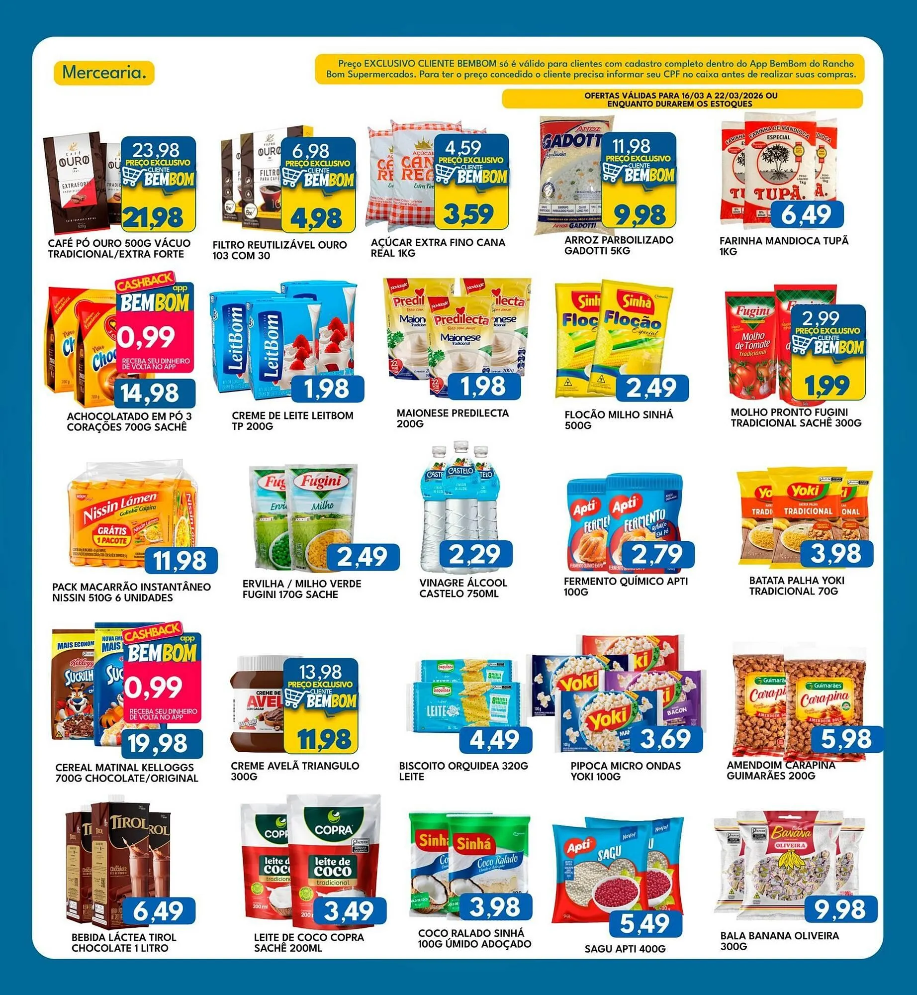 Encarte de Catálogo Rancho Bom Supermercados 16 de março até 22 de março 2026 - Pagina 2