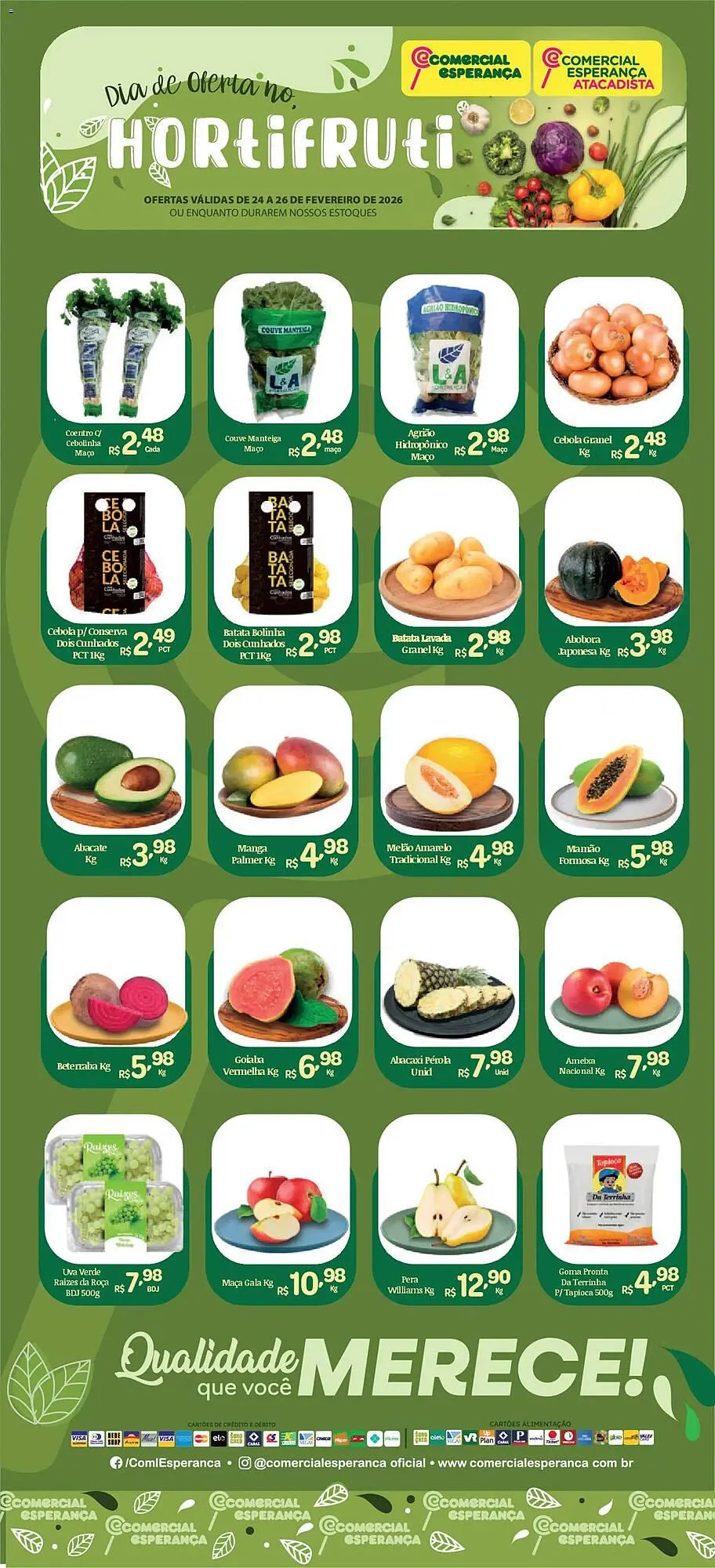 Encarte de Folheto Comercial Esperança 24 de fevereiro até 26 de fevereiro 2026 - Pagina 1