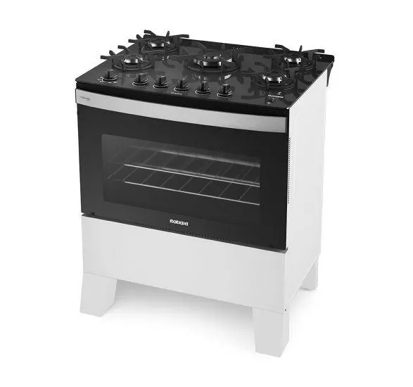 Fogão Itatiaia Itaglass Plus - 5 Bocas, Acendimento Automático - Branco