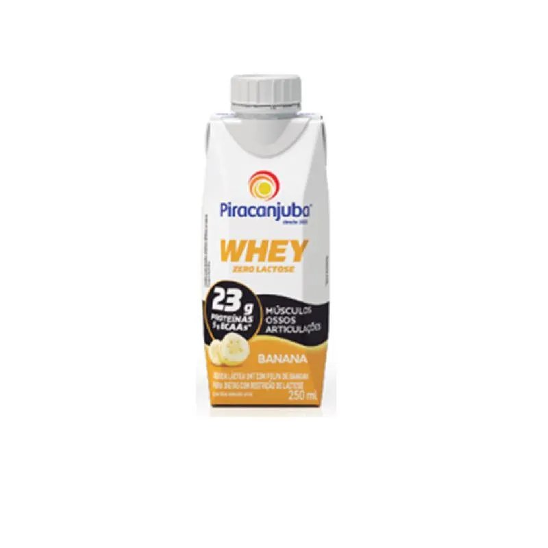 Whey Piracanjuba 23g Banana Zero Lactose 250ml