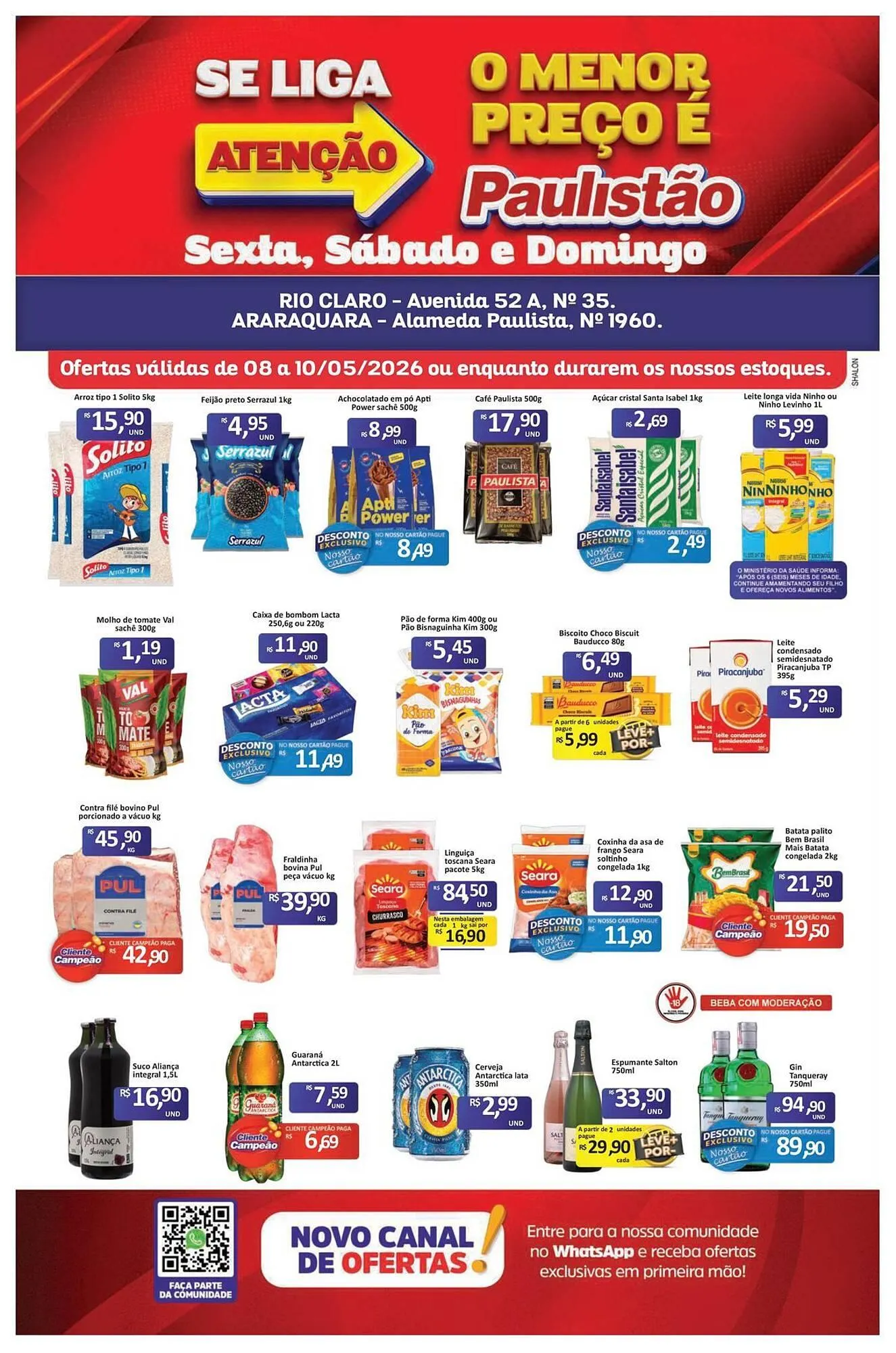 Encarte de Catálogo Paulistão Supermercados 8 de maio até 10 de maio 2026 - Pagina 1