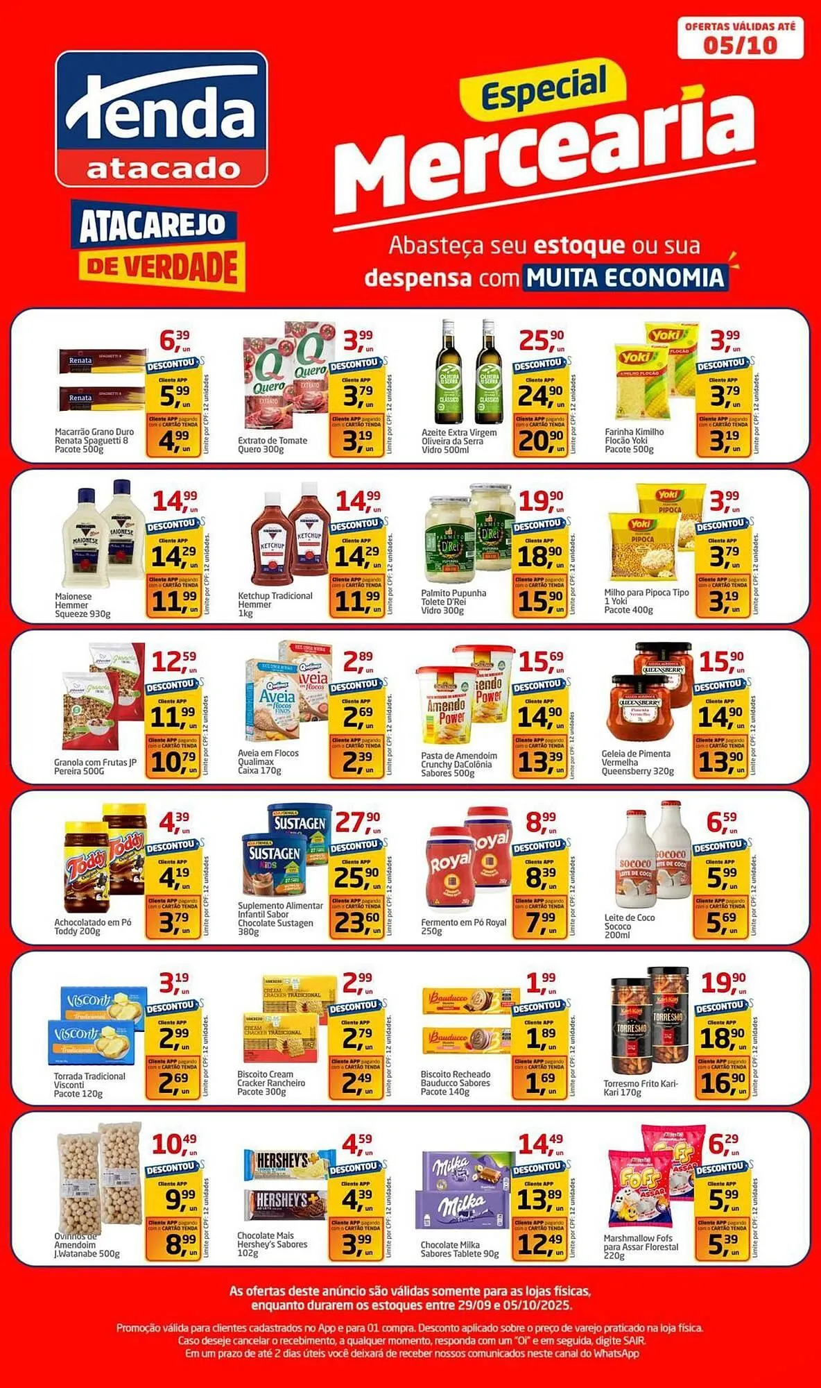 Encarte de Folheto Tenda Atacado 29 de setembro até 5 de outubro 2025 - Pagina 1