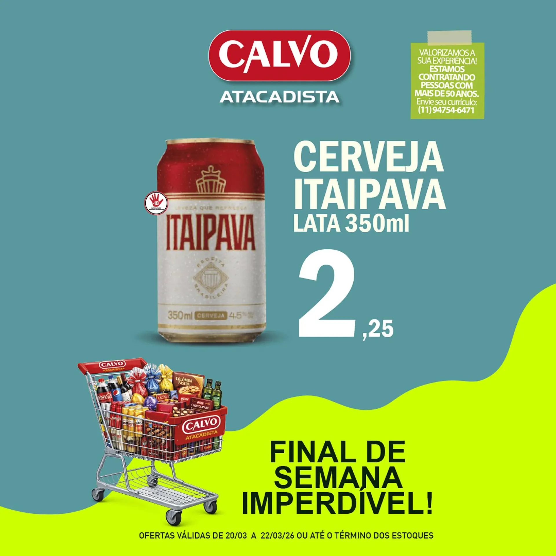 Encarte de Folheto Calvo Atacadista 20 de março até 22 de março 2026 - Pagina 1