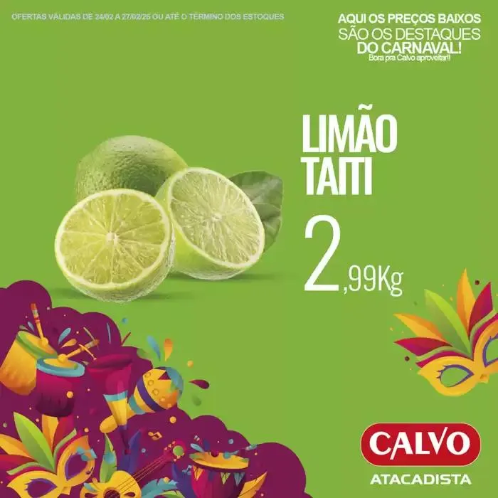 Encarte de Oferta Calvo Atacadista 24 de fevereiro até 27 de fevereiro 2025 - Pagina 1
