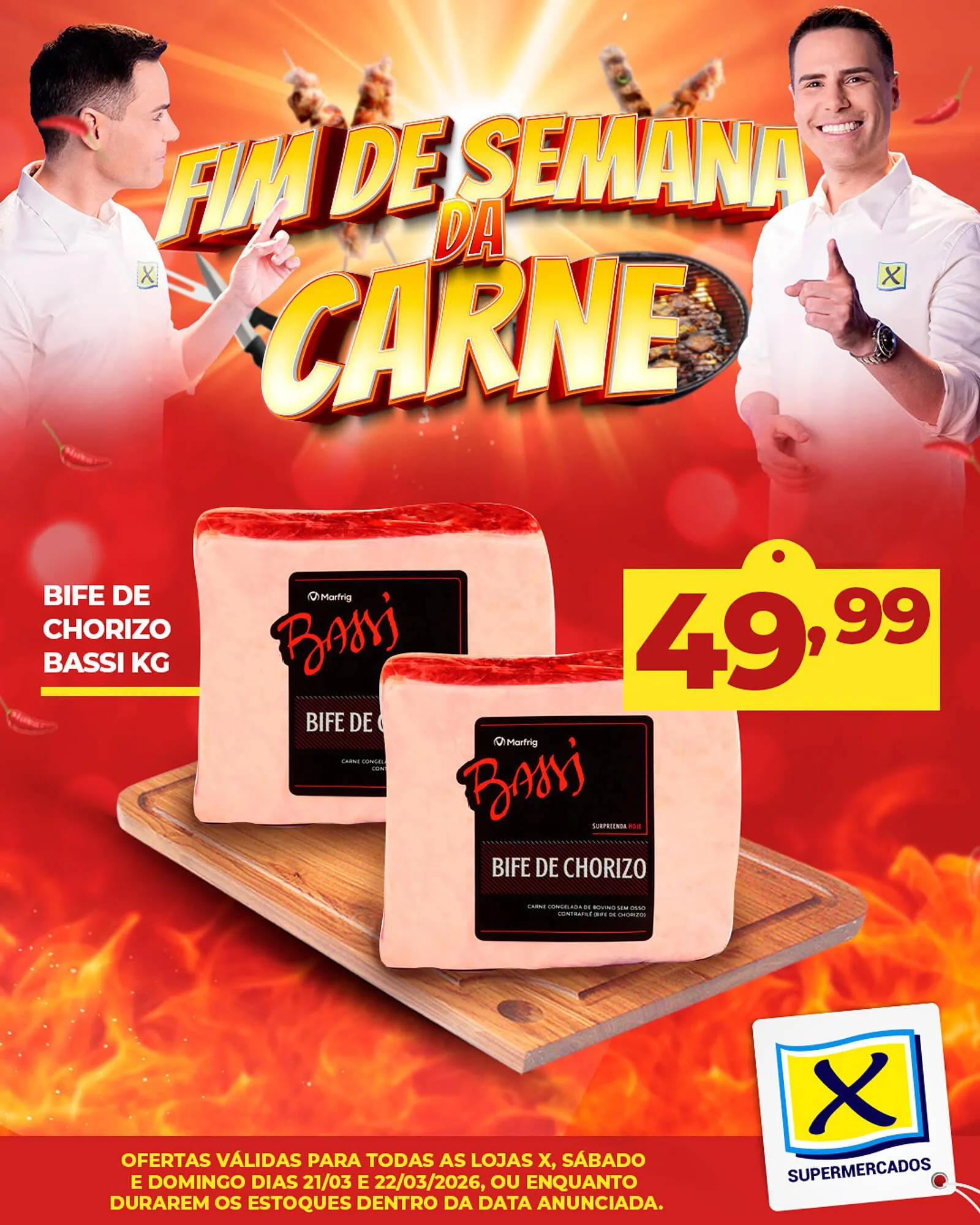 Encarte de Folheto X Supermercados 21 de março até 22 de março 2026 - Pagina 1