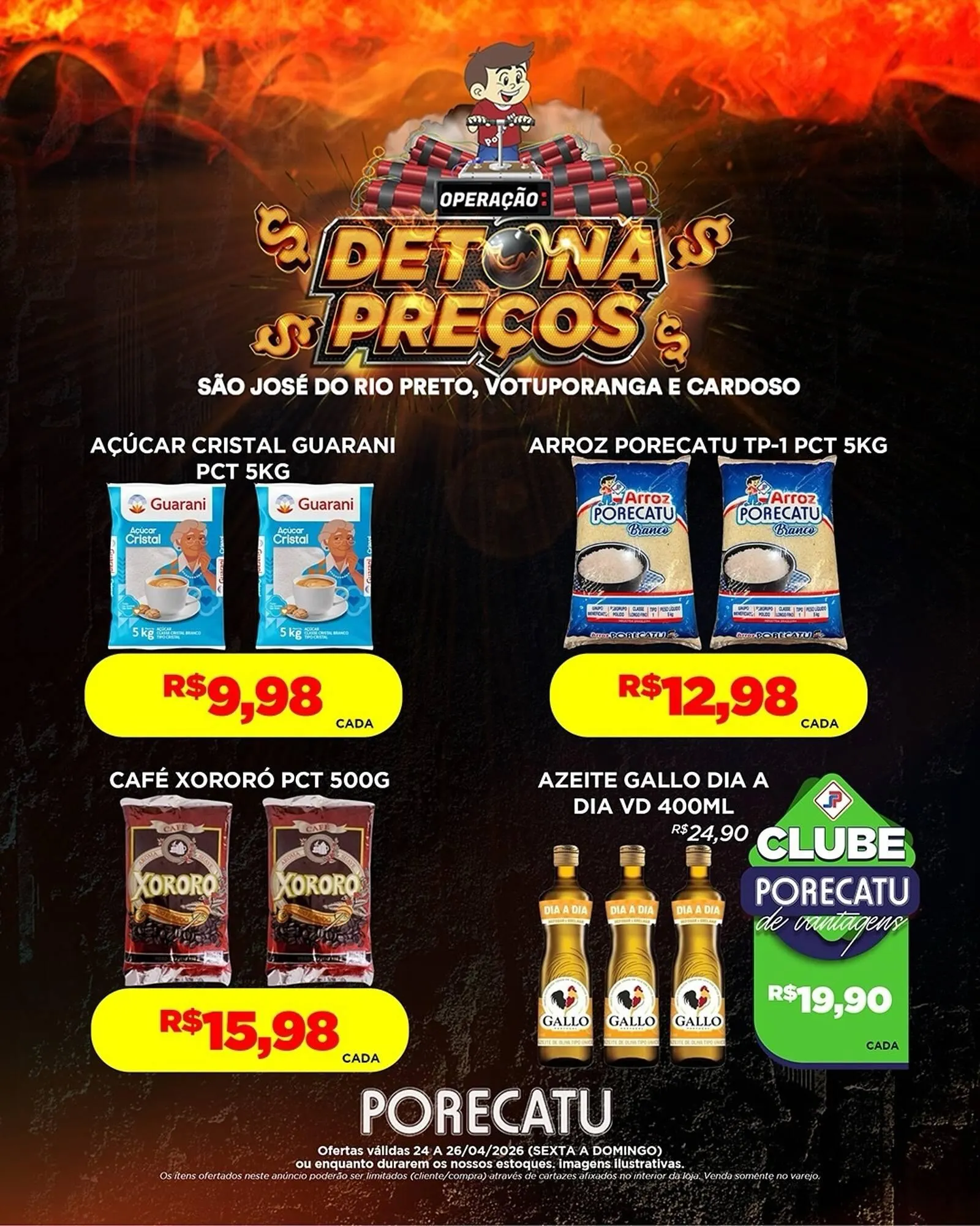 Encarte de Catálogo Supermercado Porecatu 24 de abril até 26 de abril 2026 - Pagina 1
