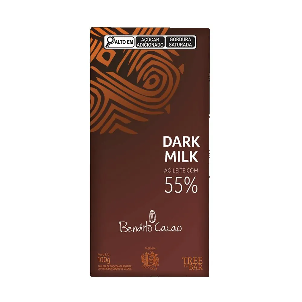 TABLETE DARK MILK 55% CACAU 100G