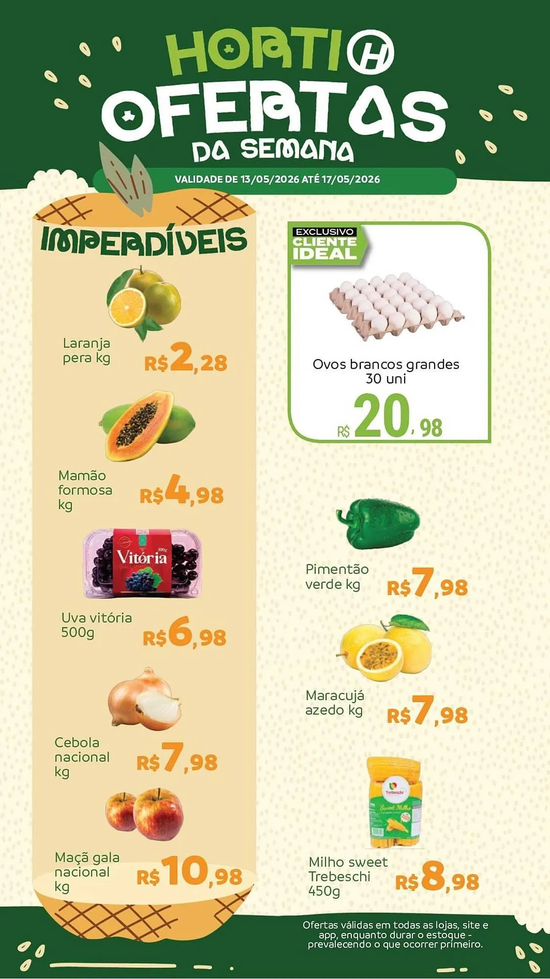 Encarte de Catálogo Hiperideal Supermercados 13 de maio até 17 de maio 2026 - Pagina 1