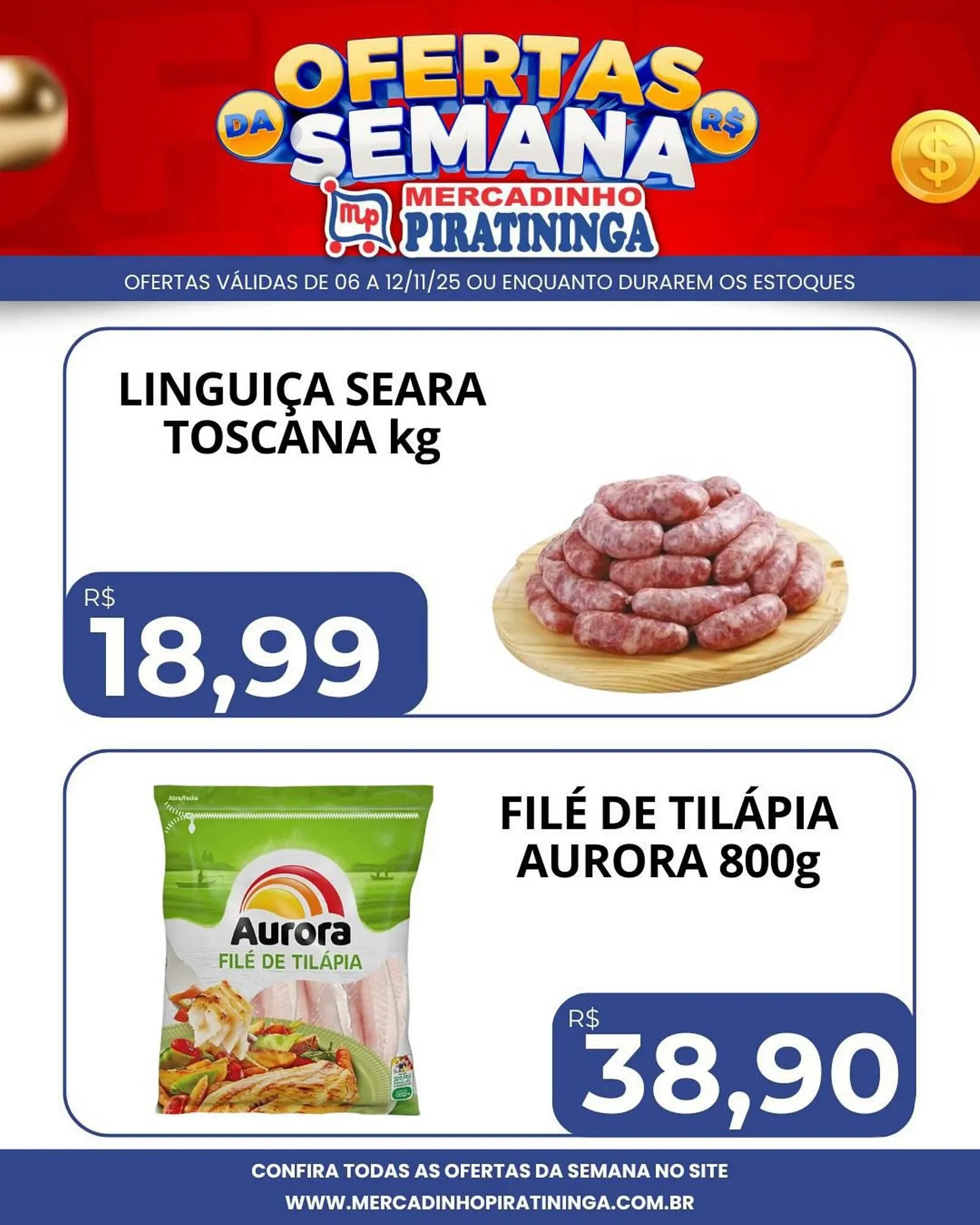 Encarte de Catálogo Mercadinho Piratininga 6 de novembro até 12 de novembro 2025 - Pagina 5