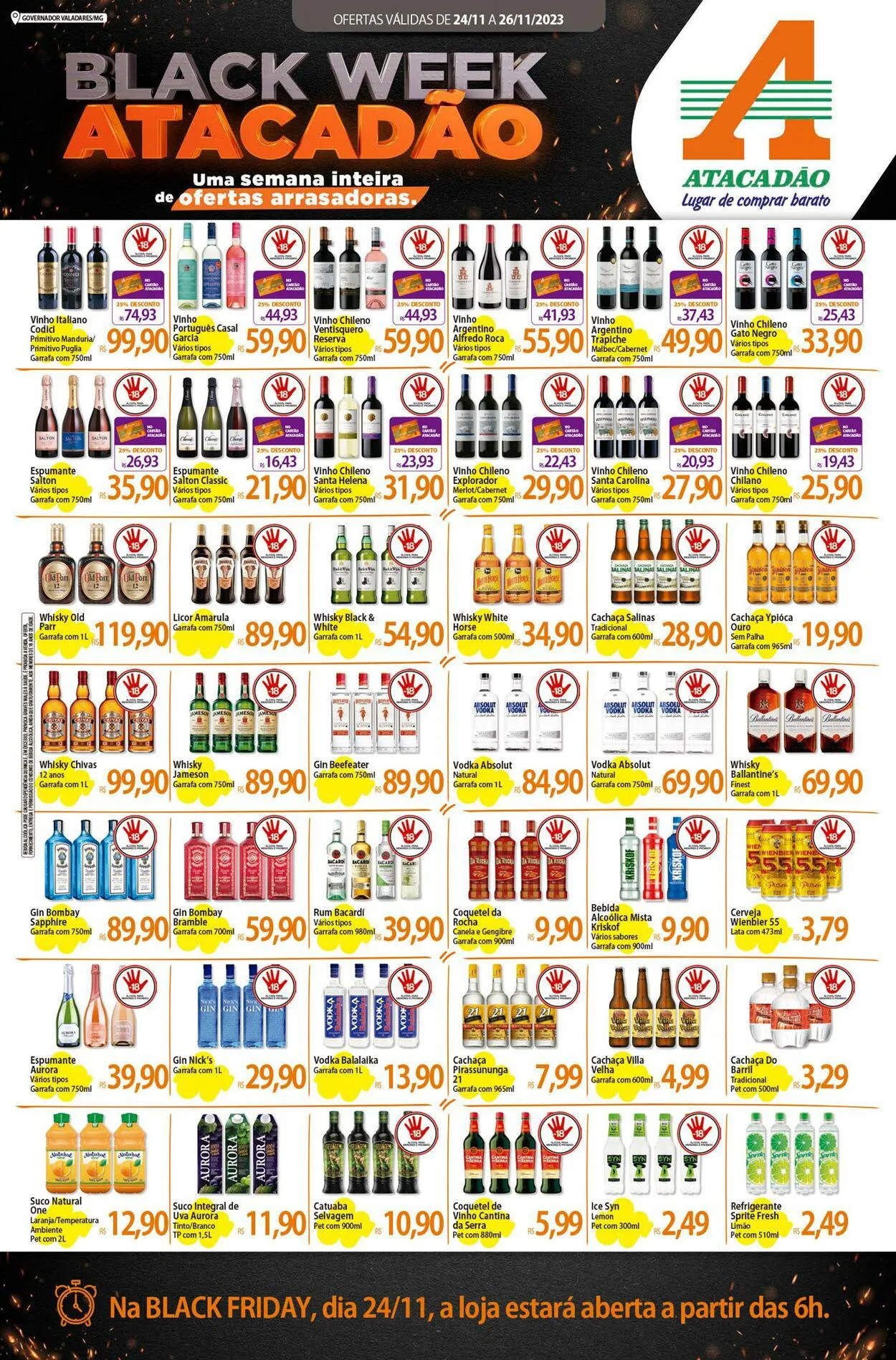 Encarte de Atacadão - MG - Governador Valadares 24 de novembro até 26 de novembro 2023 - Pagina 1