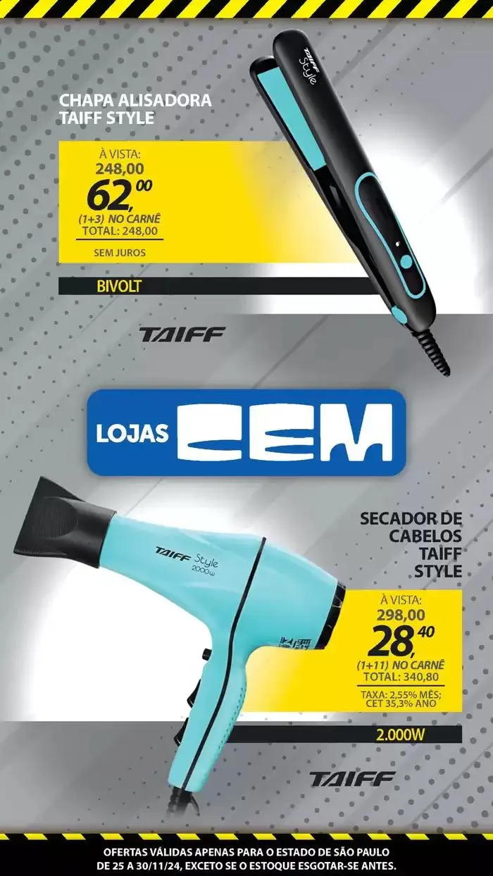 Encarte de Encarte Lojas Cem 26 de novembro até 30 de novembro 2024 - Pagina 62