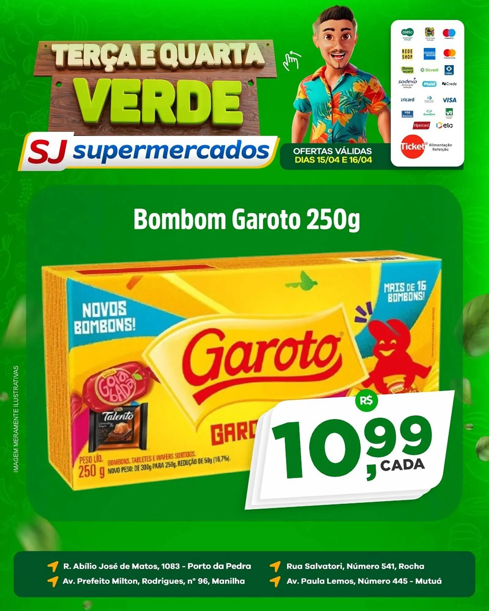 Encarte de Catálogo Sj Supermercados 14 de abril até 16 de abril 2025 - Pagina 1