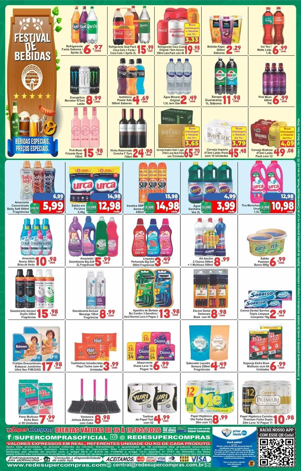 Encarte de Encarte Rede Super Compras 16 de março até 19 de março 2026 - Pagina 1