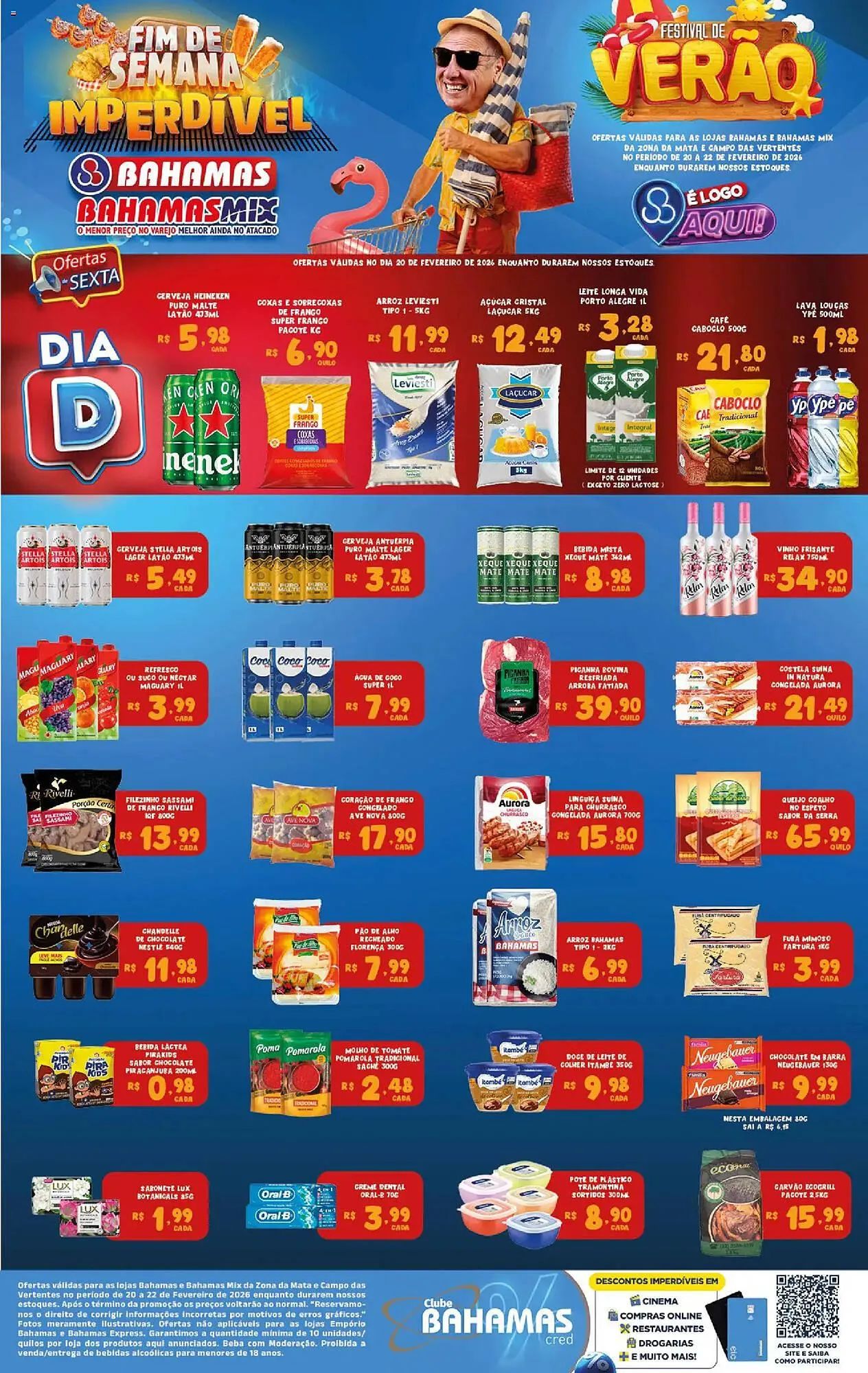 Encarte de Catálogo Bahamas Supermercados 20 de fevereiro até 22 de fevereiro 2026 - Pagina 1