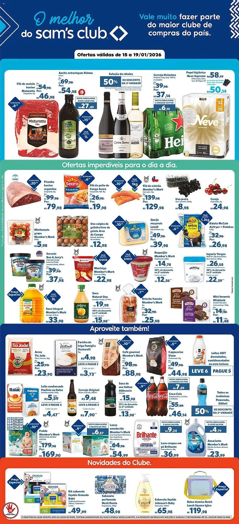 Encarte de Folheto Sam's Club 15 de janeiro até 19 de janeiro 2026 - Pagina 1