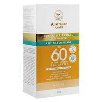 Protetor Solar Facial Australian Gold Antioleosidade FPS60 Cor 01 40g