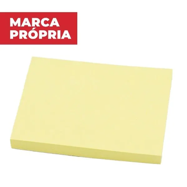 Bloco de Notas Adesivo 76x101mm Amarelo 100 FL Gimba