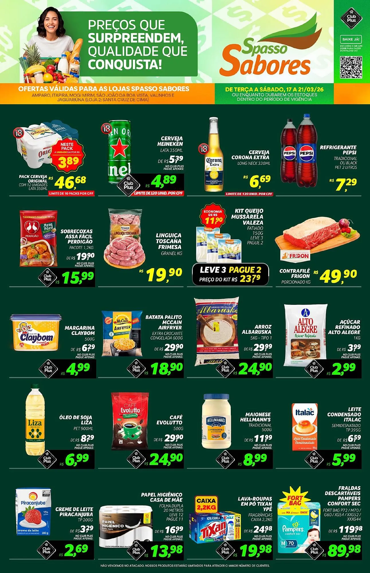 Encarte de Folheto Spasso Sabores 19 de março até 23 de março 2026 - Pagina 1