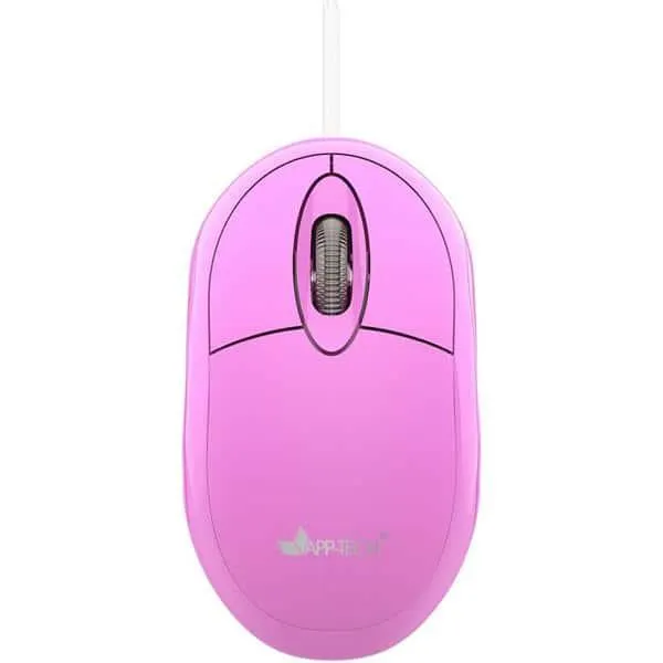 Mouse óptico usb, 1200 DPI, Rosa, MF104, App-tech - CX 1 UN
