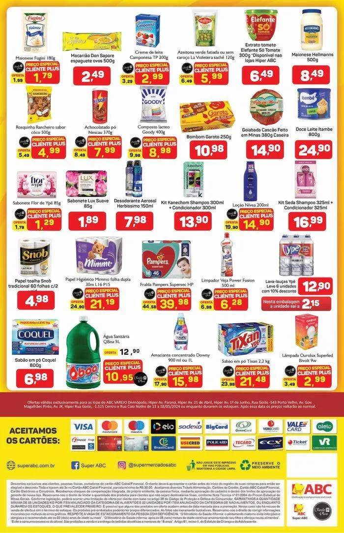 Encarte de Supermercados ABC Oferta Semanal Varejo - Divinópolis 14 de maio até 18 de maio 2024 - Pagina 2