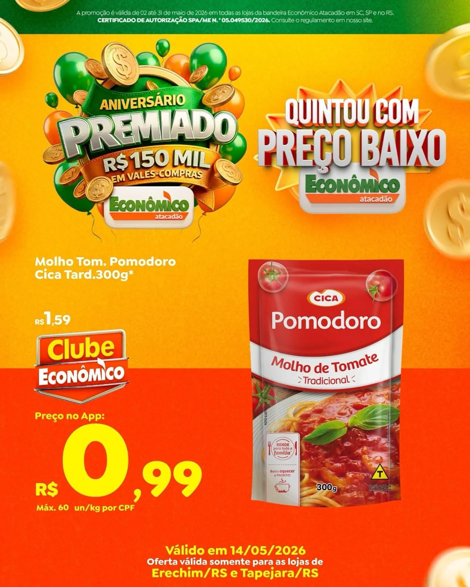 Encarte de Catálogo Econômico Atacadão 14 de maio até 31 de maio 2026 - Pagina 1
