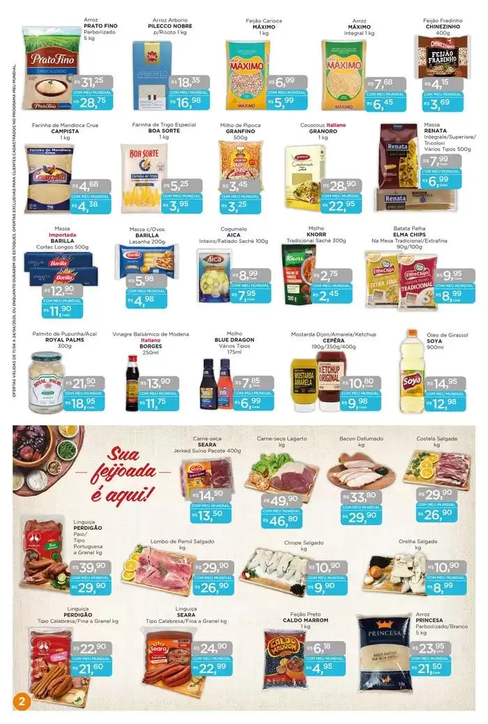 Encarte de Ofertas Supermercados Mundial 11 de abril até 24 de abril 2025 - Pagina 2