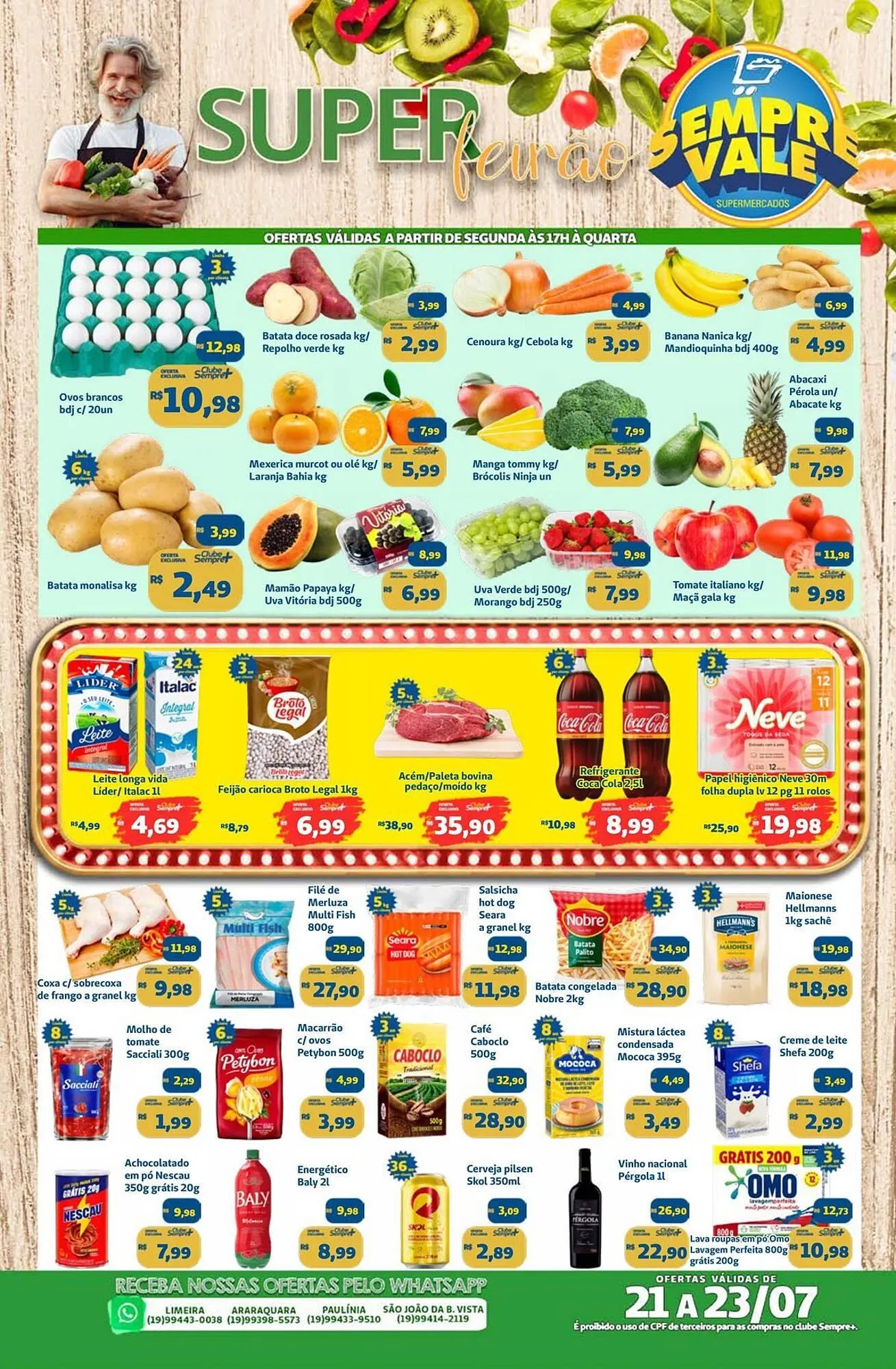 Encarte de Catálogo Sempre Vale Supermercados 21 de julho até 23 de julho 2025 - Pagina 1