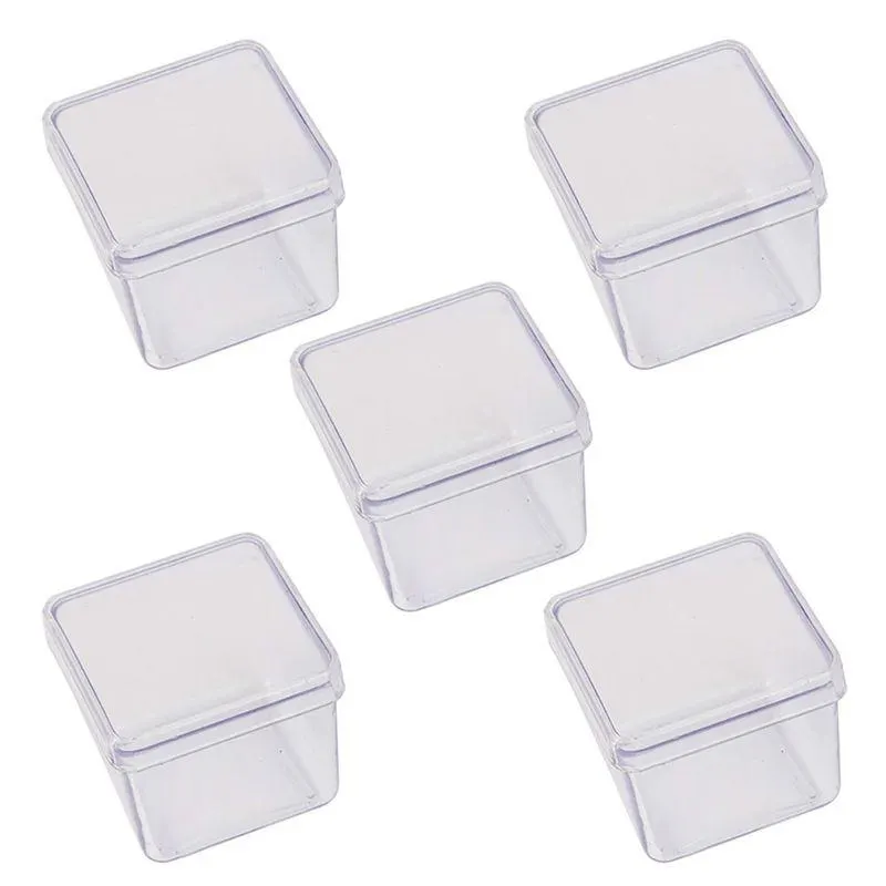 Jogo de Caixinhas 5 Peças Quadrado Cristal - Waleu