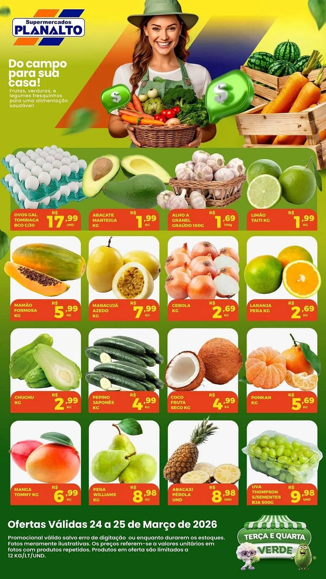 Encarte de Catálogo Supermercados Planalto 24 de março até 25 de março 2026 - Pagina 1